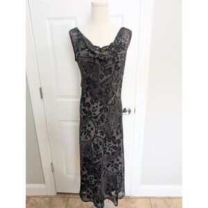 Vtg M.H.M. Dress Sz 6 Cowl Beaded Grunge Whimsygoth Fairy Witchy Romantic Y2K